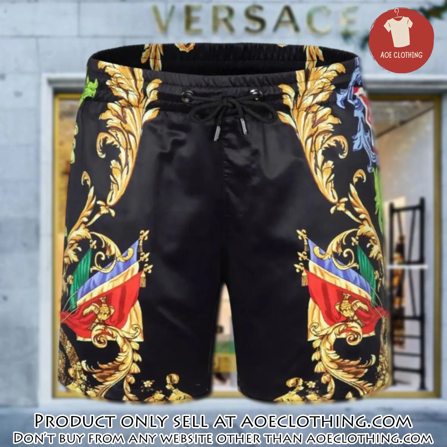 Versace new hot 3d luxury all over print shorts pants for men aoe1624818